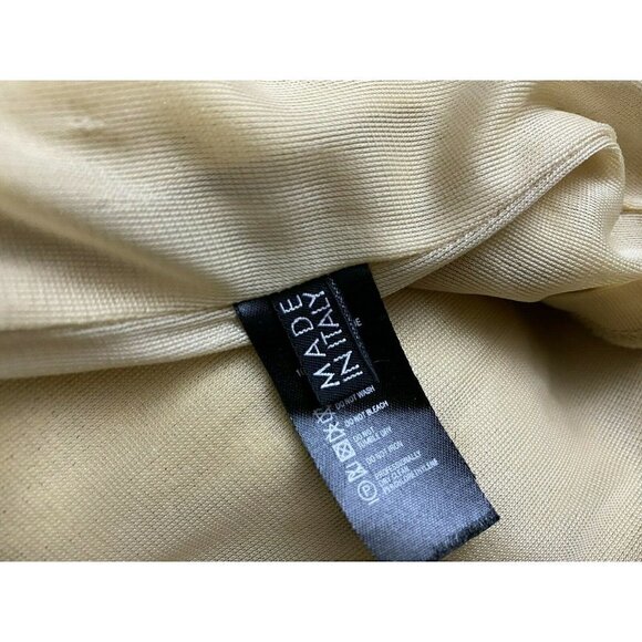 La Perla Dress Size 44 Large Women's 3/4 Sleeve Gold Sequin Open Back Mini Dress - Picture 6 of 6